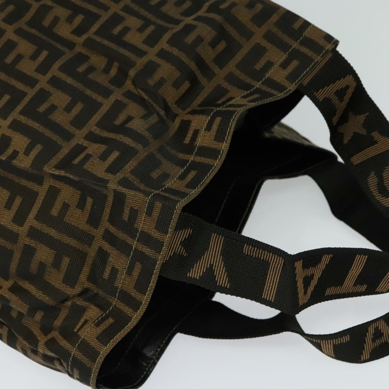 【日本直送】FENDI Zucca 帆布托特包 黑棕色 正品 yk18506-5