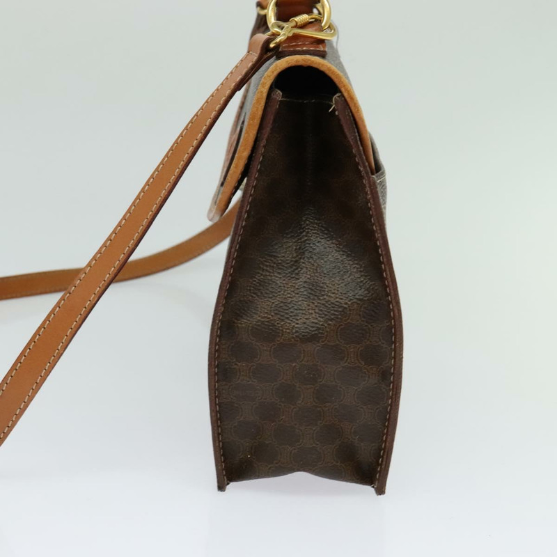 【日本直送】CELINE Macadam 帆布手提包 PVC 皮革 2 款棕色金色正品 yk18454-3