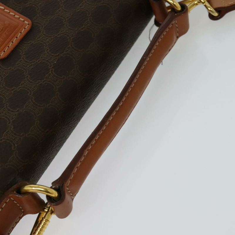 【日本直送】CELINE Macadam 帆布手提包 PVC 皮革 2 款棕色金色正品 yk18454-6