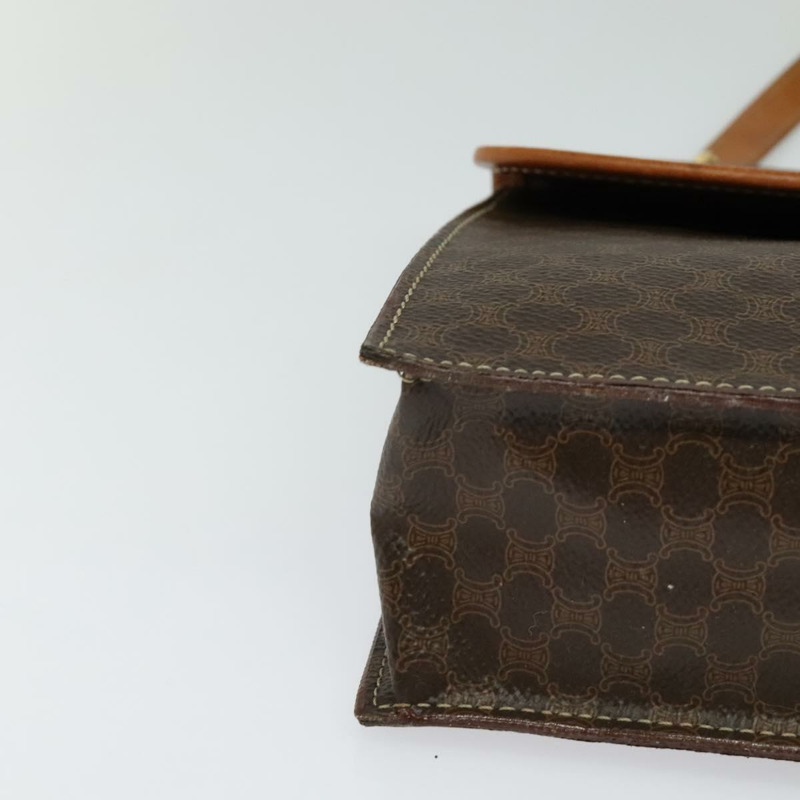 【日本直送】CELINE Macadam 帆布手提包 PVC 皮革 2 款棕色金色正品 yk18454-14