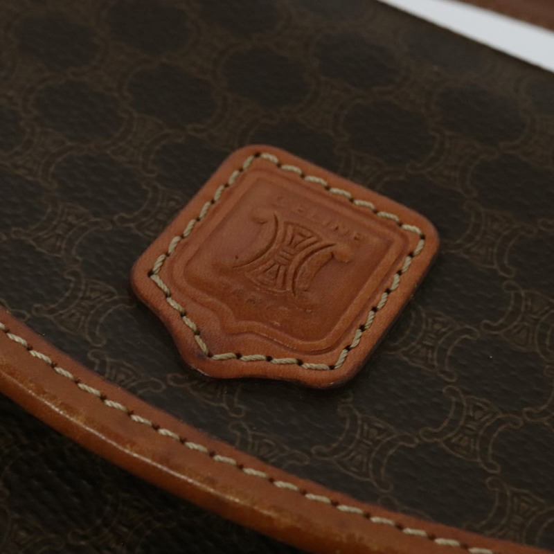 【日本直送】CELINE Macadam 帆布手提包 PVC 皮革 2 款棕色金色正品 yk18454-17