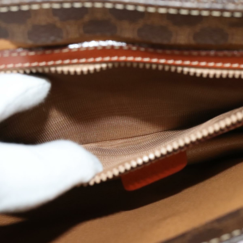 【日本直送】CELINE Macadam 帆布手提包 PVC 皮革 2 款棕色金色正品 yk18454-21
