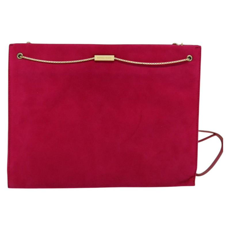 【日本直送】BOTTEGA VENETA 粉紅金色麂皮單肩包 Auth bs26909-1