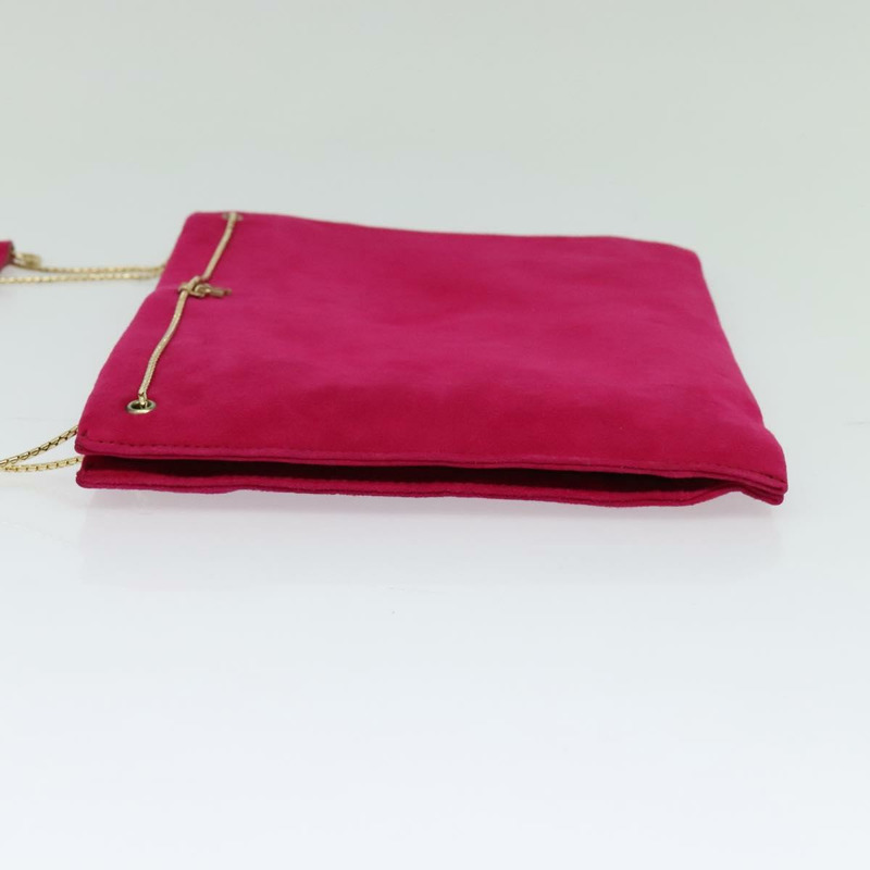 【日本直送】BOTTEGA VENETA 粉紅金色麂皮單肩包 Auth bs26909-2