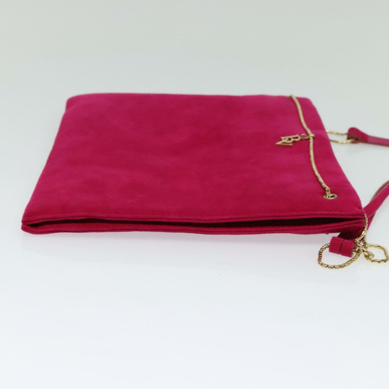 【日本直送】BOTTEGA VENETA 粉紅金色麂皮單肩包 Auth bs26909-3