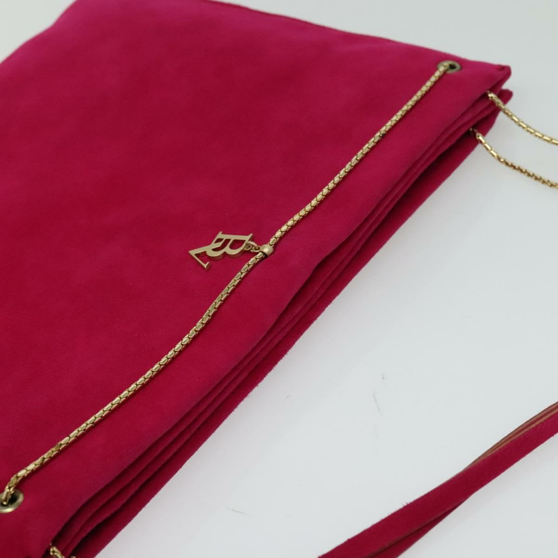 【日本直送】BOTTEGA VENETA 粉紅金色麂皮單肩包 Auth bs26909-5