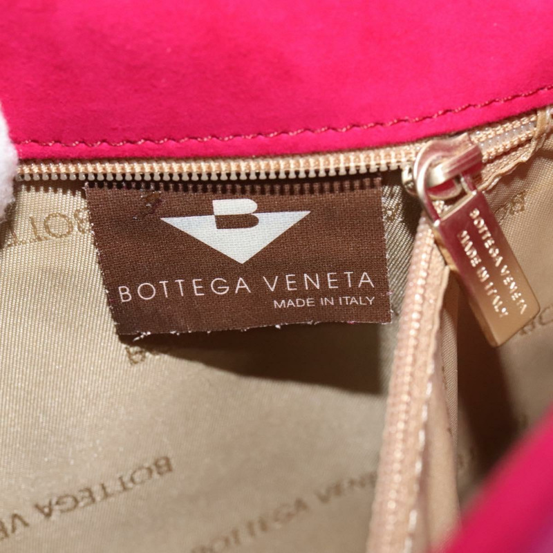 【日本直送】BOTTEGA VENETA 粉紅金色麂皮單肩包 Auth bs26909-22