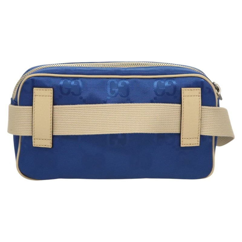 【日本直送】GUCCI GG 帆布腰包 藍色 米色 631341 正品 BA3160-1