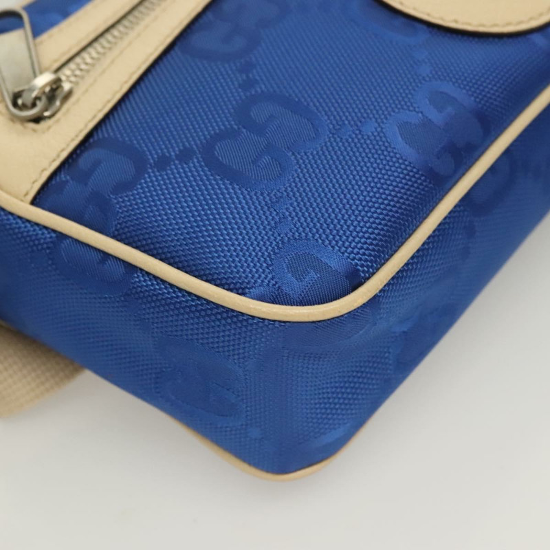 【日本直送】GUCCI GG 帆布腰包 藍色 米色 631341 正品 BA3160-7