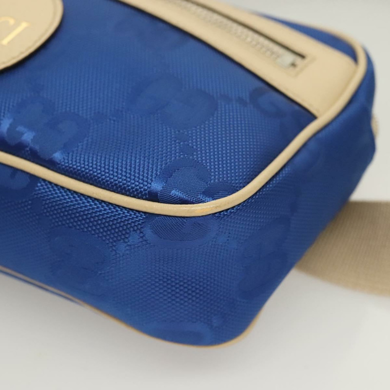 【日本直送】GUCCI GG 帆布腰包 藍色 米色 631341 正品 BA3160-14