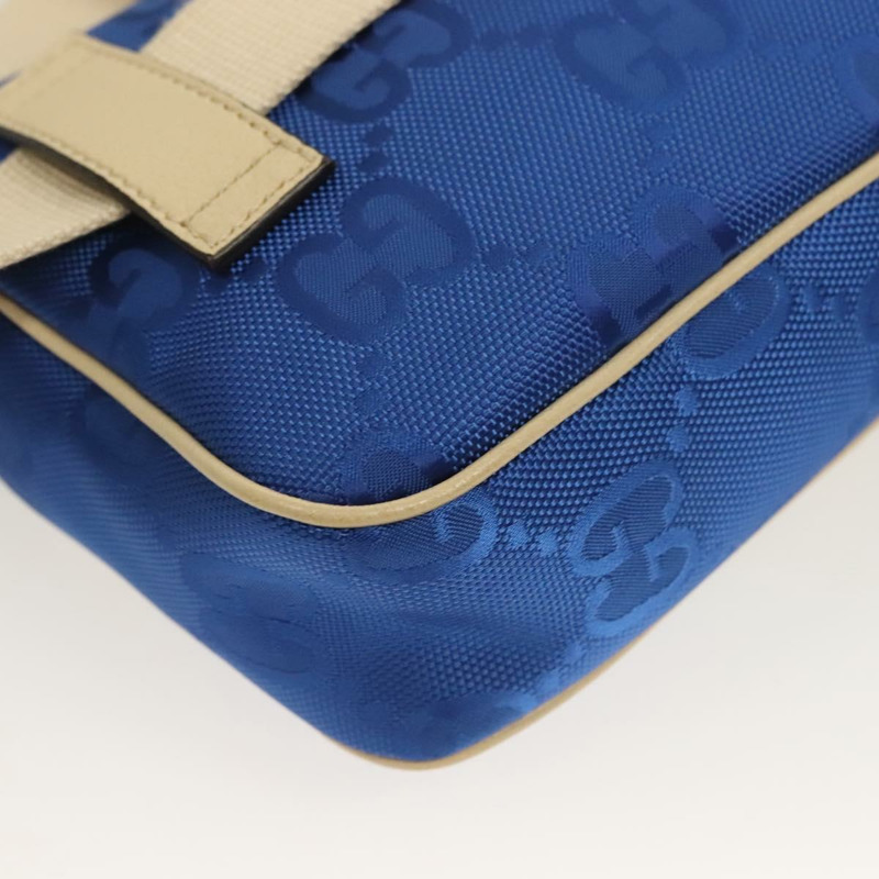 【日本直送】GUCCI GG 帆布腰包 藍色 米色 631341 正品 BA3160-15