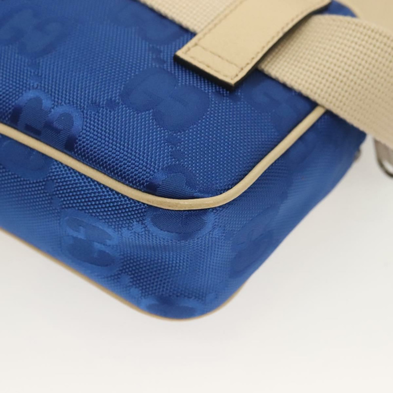 【日本直送】GUCCI GG 帆布腰包 藍色 米色 631341 正品 BA3160-16