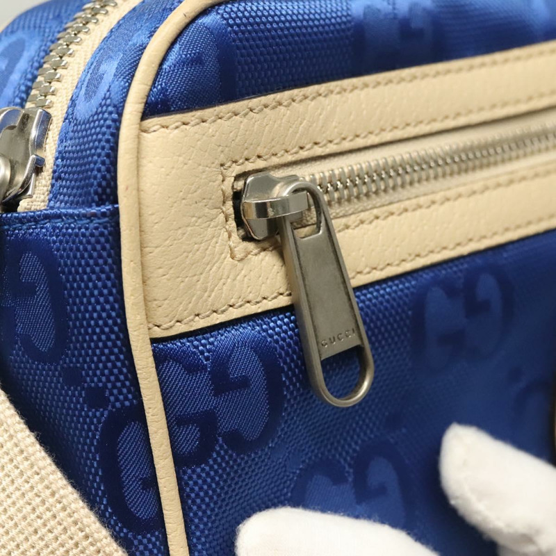 【日本直送】GUCCI GG 帆布腰包 藍色 米色 631341 正品 BA3160-17