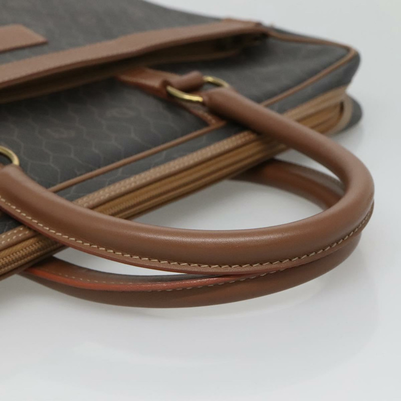 【日本直送】克莉絲汀‧迪奧 (Christian Dior) 蜂巢帆布商務包 PVC 黑金色 正品 BA3097-6