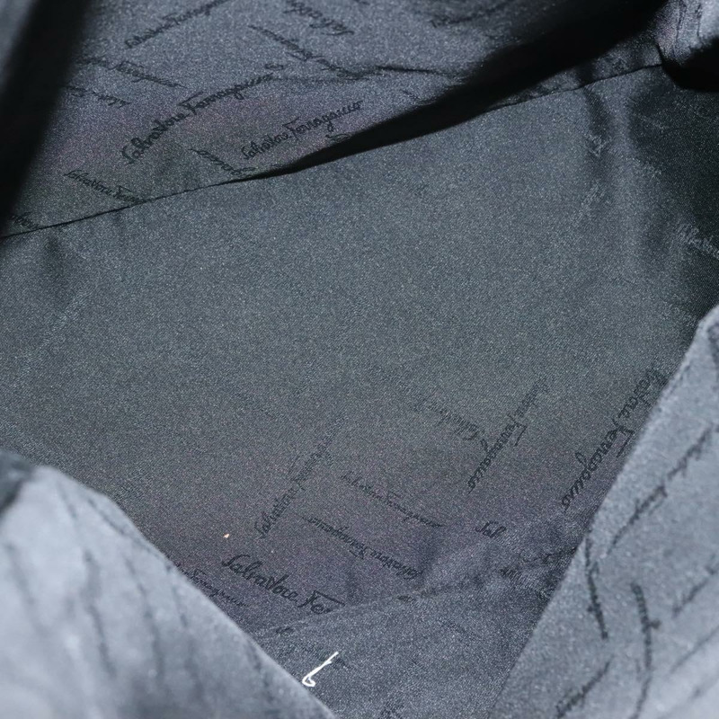 【日本直送】Salvatore Ferragamo Gancini 手提包 帆布 海軍藍 金色 正品 BA3244-10