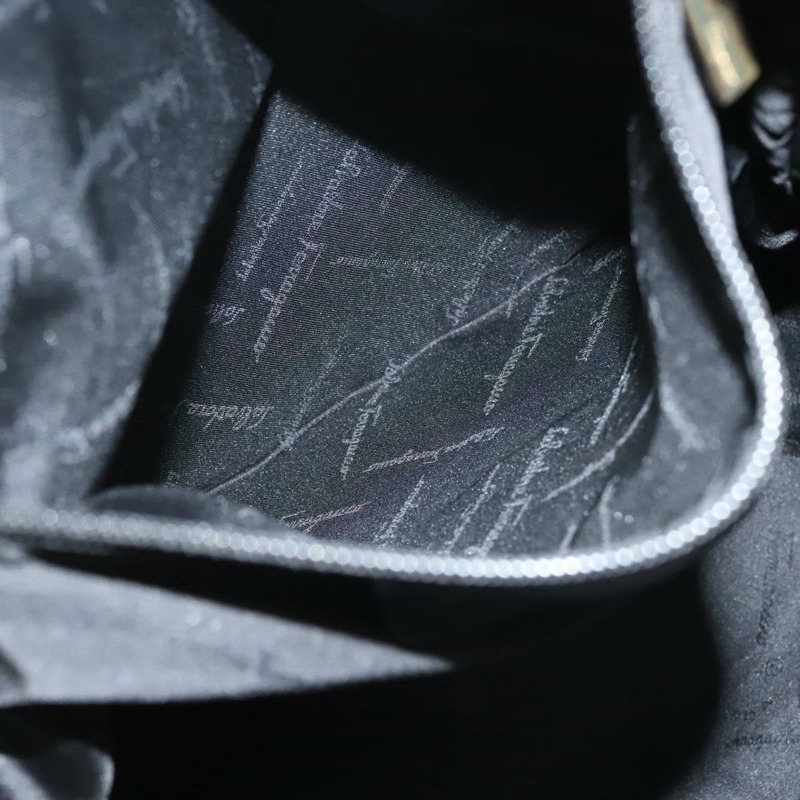 【日本直送】Salvatore Ferragamo Gancini 手提包 帆布 海軍藍 金色 正品 BA3244-20