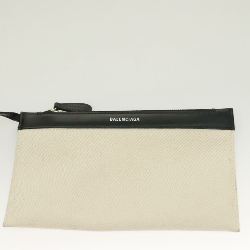 【日本直送】BALENCIAGA Cabas S 手袋 帆布 白色 339933 Auth mr1425-18