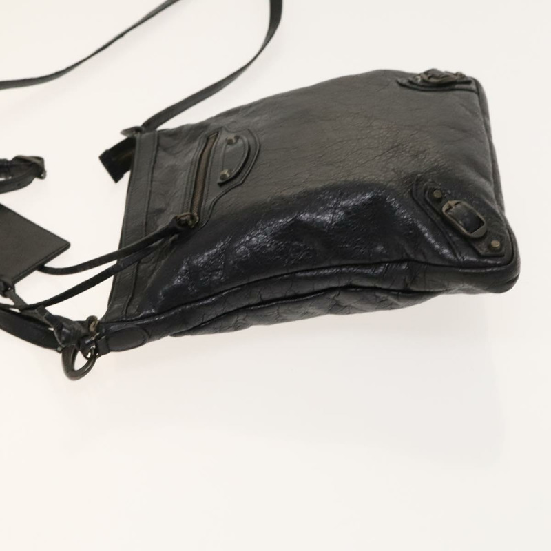 【日本直送】BALENCIAGA City 黑色皮革肩背包 正品 mr1426-3