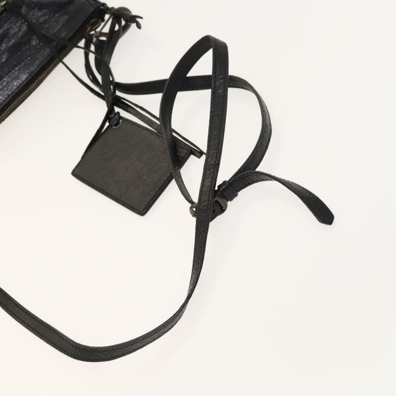 【日本直送】BALENCIAGA City 黑色皮革肩背包 正品 mr1426-6