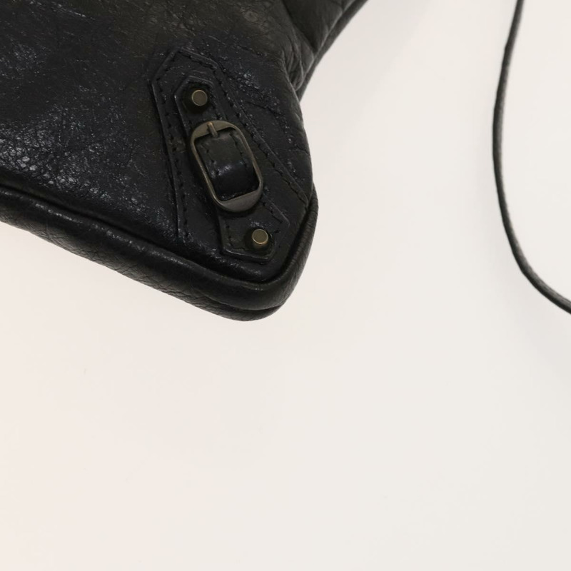 【日本直送】BALENCIAGA City 黑色皮革肩背包 正品 mr1426-7