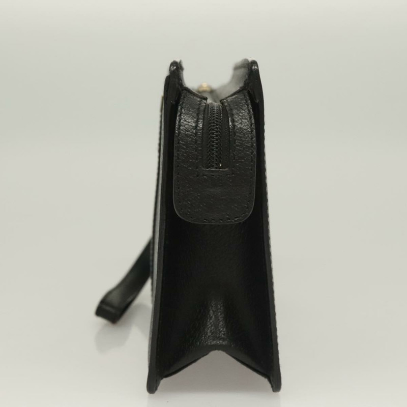 【日本直送】Salvatore Ferragamo 手拿包 皮革 黑色 金色 正品 bs27183-2