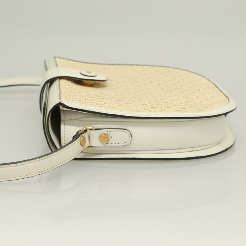 【日本直送】BALLY 肩背包 草編皮革 米色 金色 正品 BA3413-3