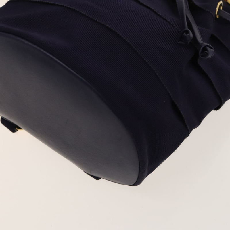 【日本直送】Salvatore Ferragamo Vala 鏈條背包帆布海軍藍金色正品 BA3335-13