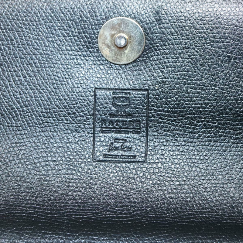 【日本直送】MCM 手提包 皮革 黑色 金色 正品 BA3459-9