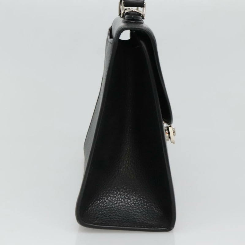 【日本直送】Burberry 手提包 皮革 黑色 銀色 正品 BA3309-2