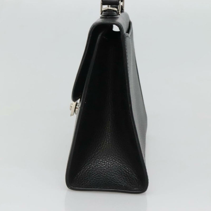 【日本直送】Burberry 手提包 皮革 黑色 銀色 正品 BA3309-3