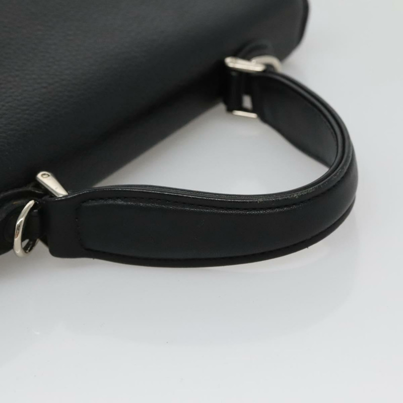【日本直送】Burberry 手提包 皮革 黑色 銀色 正品 BA3309-6
