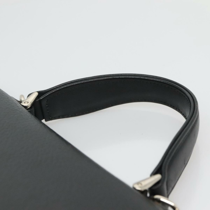 【日本直送】Burberry 手提包 皮革 黑色 銀色 正品 BA3309-7