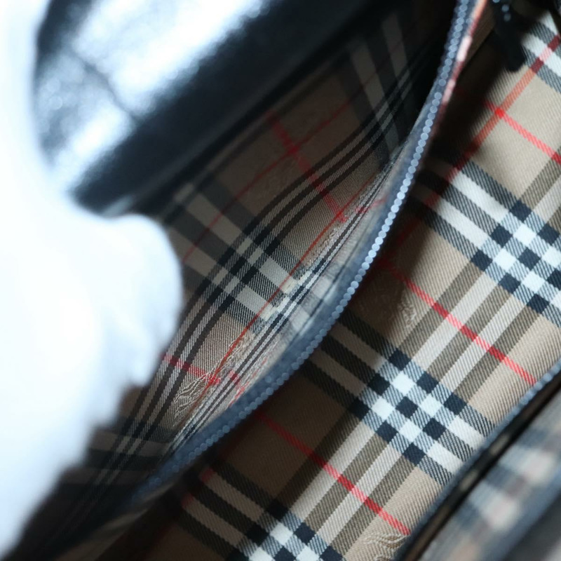 【日本直送】Burberry 手提包 皮革 黑色 銀色 正品 BA3309-10
