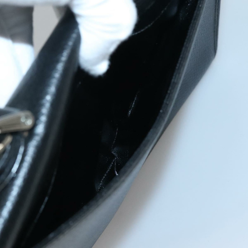 【日本直送】Burberry 手提包 皮革 黑色 銀色 正品 BA3309-11