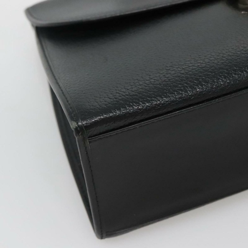 【日本直送】Burberry 手提包 皮革 黑色 銀色 正品 BA3309-13