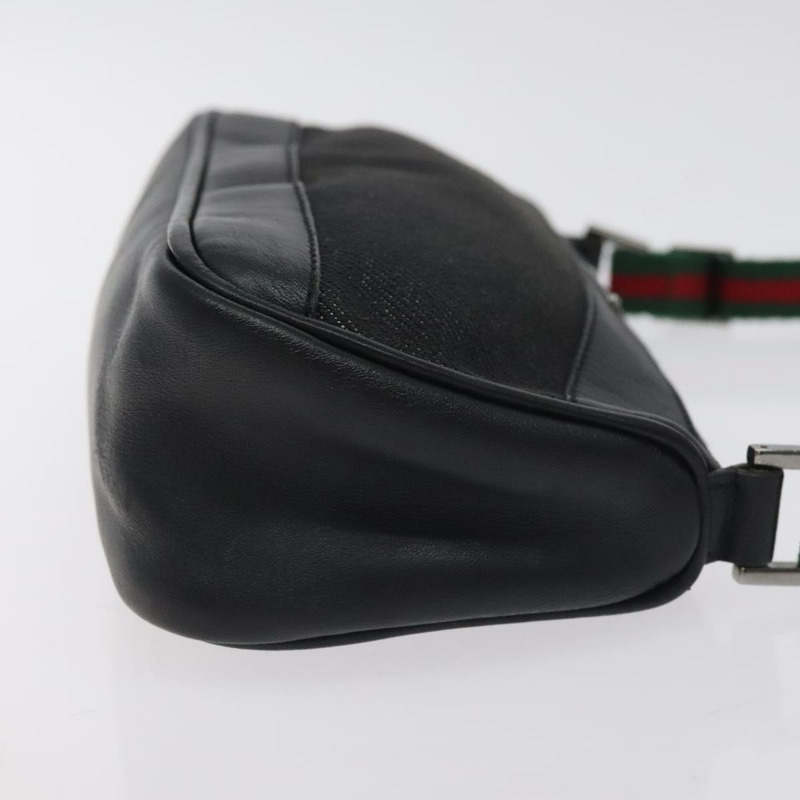 【日本直送】GUCCI Web Sherry Line 配件包 帆布 紅黑配色 92820 正品 BA3614-2
