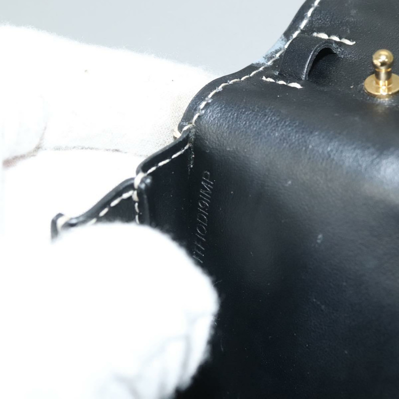 【日本直送】BURBERRY 腰包 皮革 黑色 金色 正品 bs27391-10