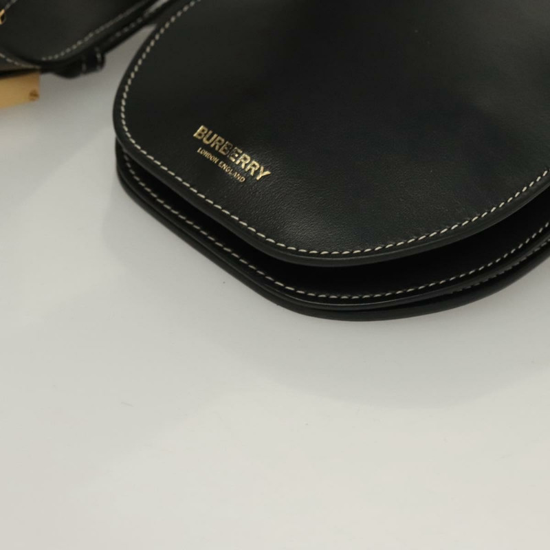 【日本直送】BURBERRY 腰包 皮革 黑色 金色 正品 bs27391-14