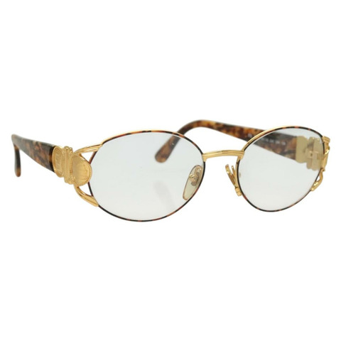 FENDI 眼鏡 塑膠 棕金色 正品 BA3791
