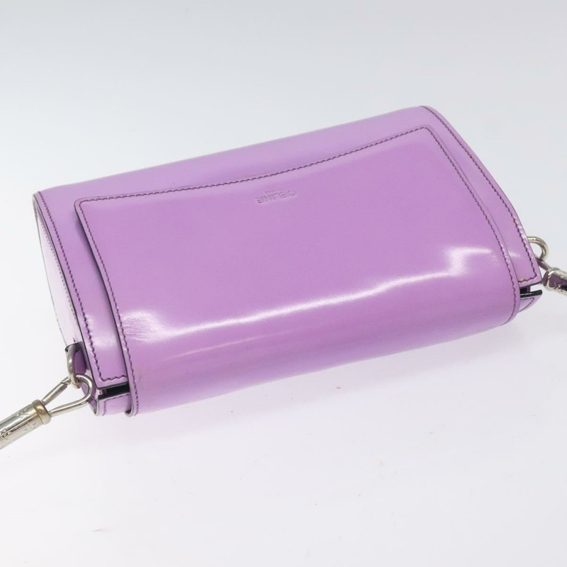 【日本直送】CELINE 單肩包皮革紫色銀色正品 BA3789-5
