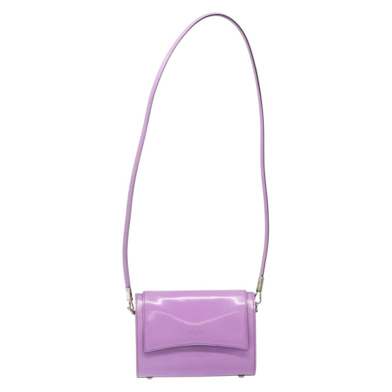 【日本直送】CELINE 單肩包皮革紫色銀色正品 BA3789-12