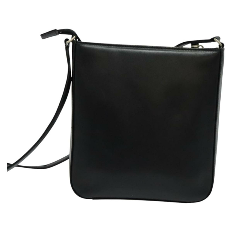 【日本直送】BURBERRY 黑色銀色皮革單肩包 正品 BA3661-1