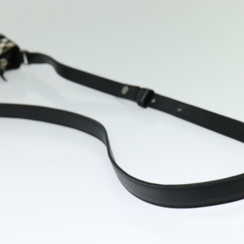 【日本直送】BURBERRY 黑色銀色皮革單肩包 正品 BA3661-6