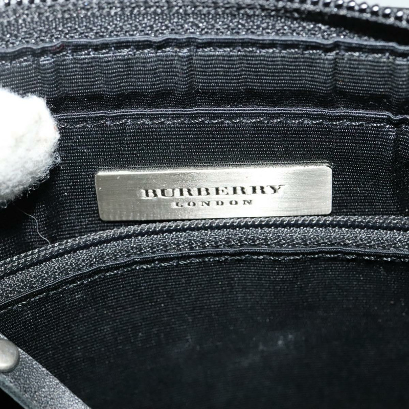 【日本直送】BURBERRY 黑色銀色皮革單肩包 正品 BA3661-9