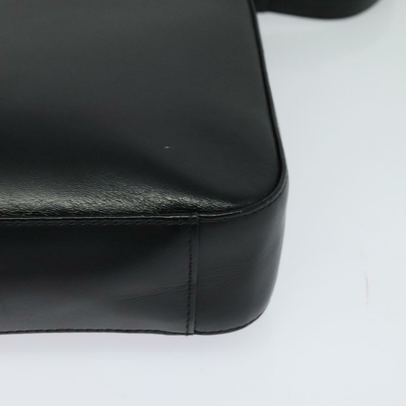 【日本直送】BURBERRY 黑色銀色皮革單肩包 正品 BA3661-13