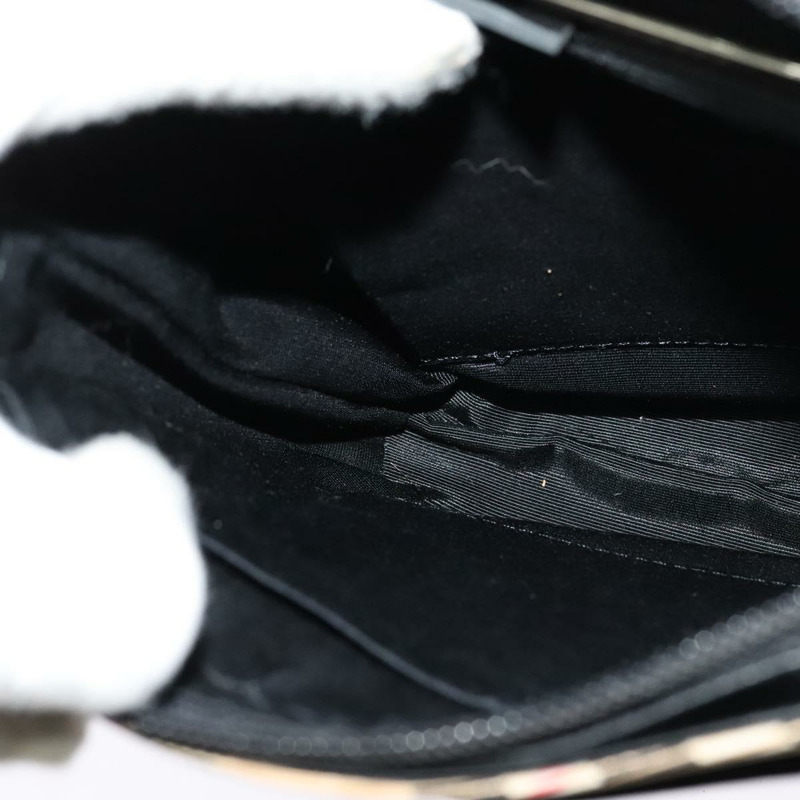 【日本直送】BURBERRY 黑色銀色皮革單肩包 正品 BA3661-17