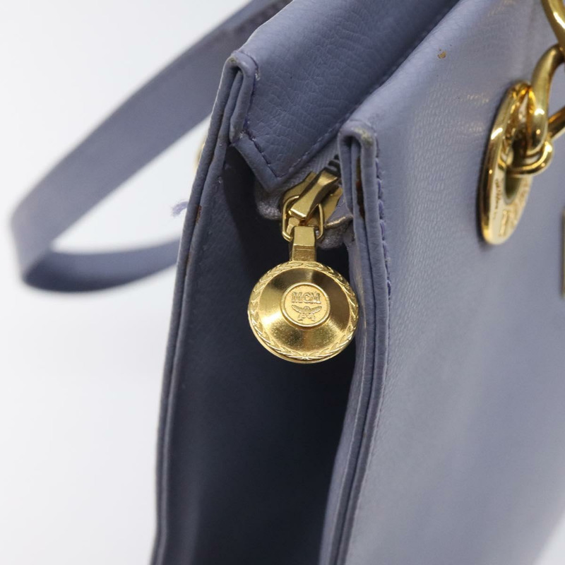 【日本直送】MCM 鏈條單肩包 皮革 薰衣草金 正品 BA3698-9