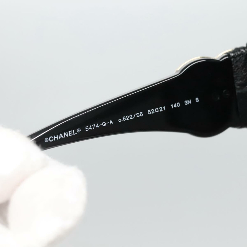 【日本直送】香奈兒 COCO 標誌太陽眼鏡，塑膠材質，黑色，CC 標誌，正品，貨號 yk18714V-9