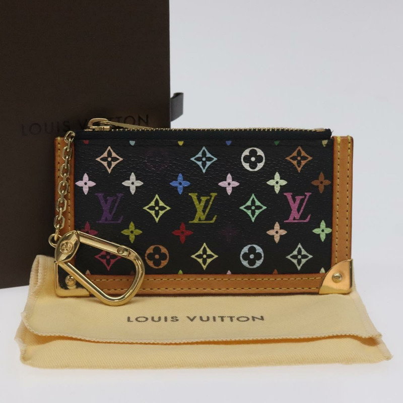 【日本直送】路易威登 Multicolor Pochette Cles 零錢包 黑色 M13664 LV Auth yk18688V-11