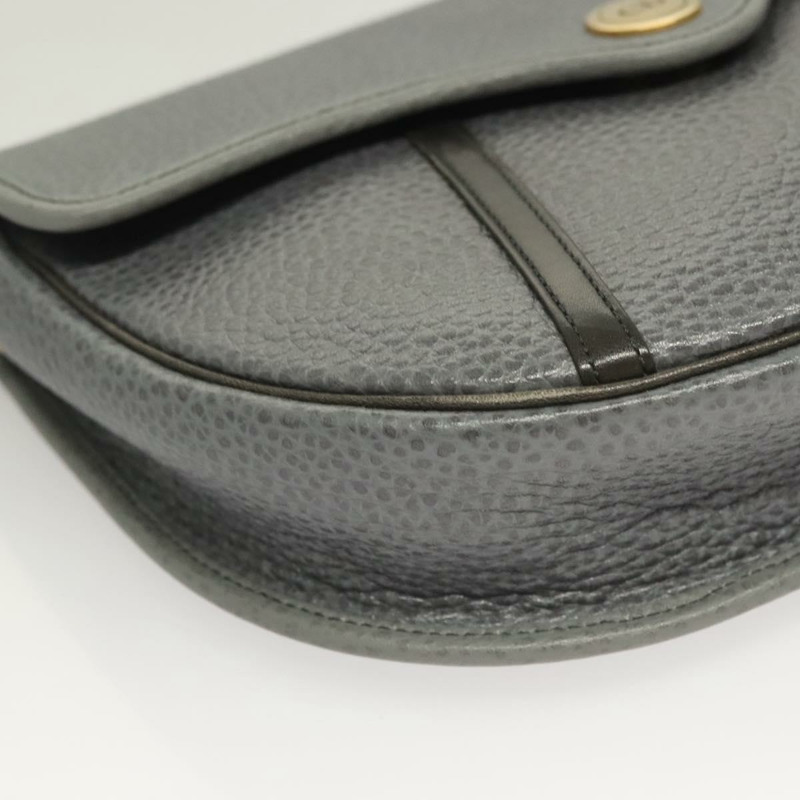 【日本直送】克莉絲汀迪奧單肩包皮革灰色金色正品 BA3701-8